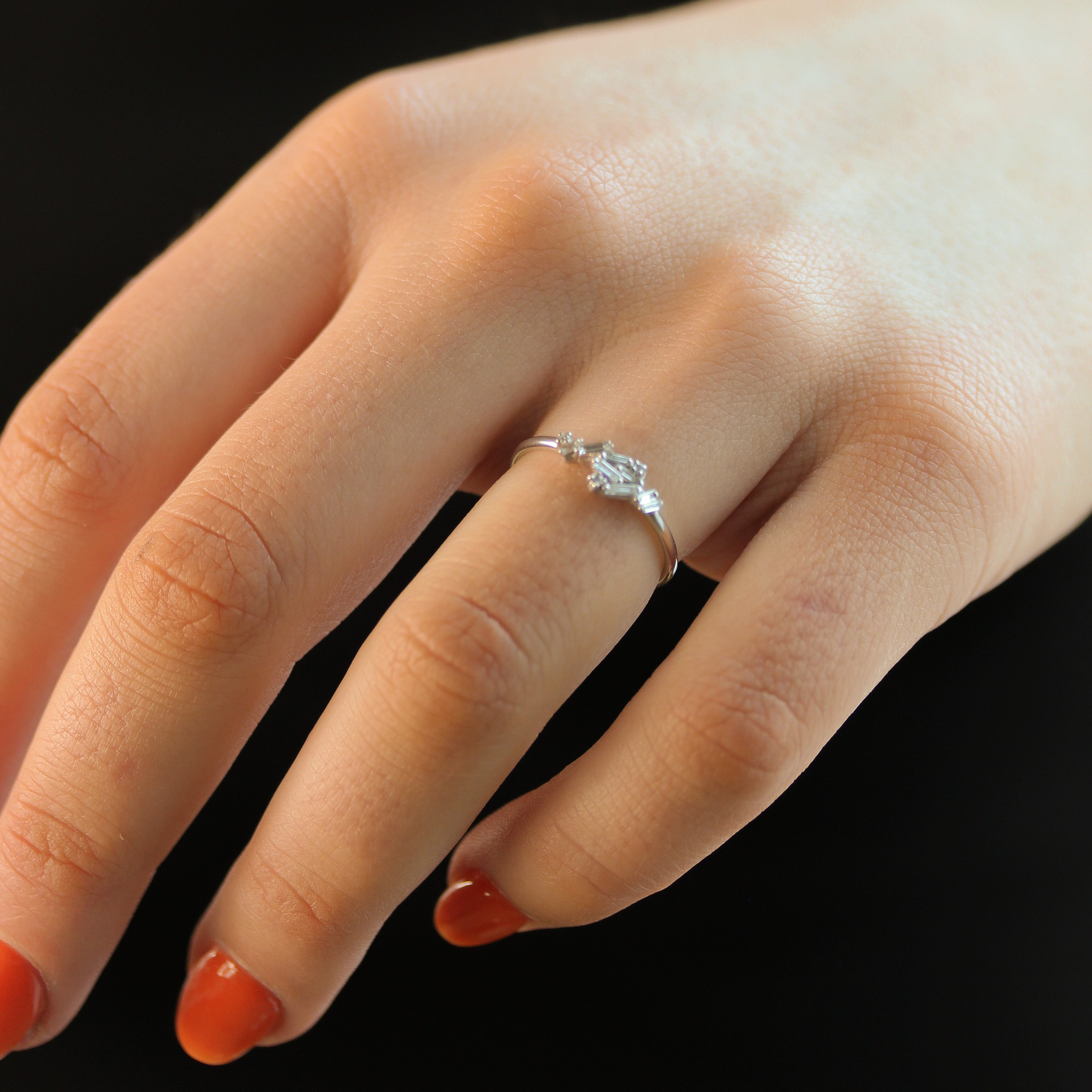 Diamond Firework Cluster Ring