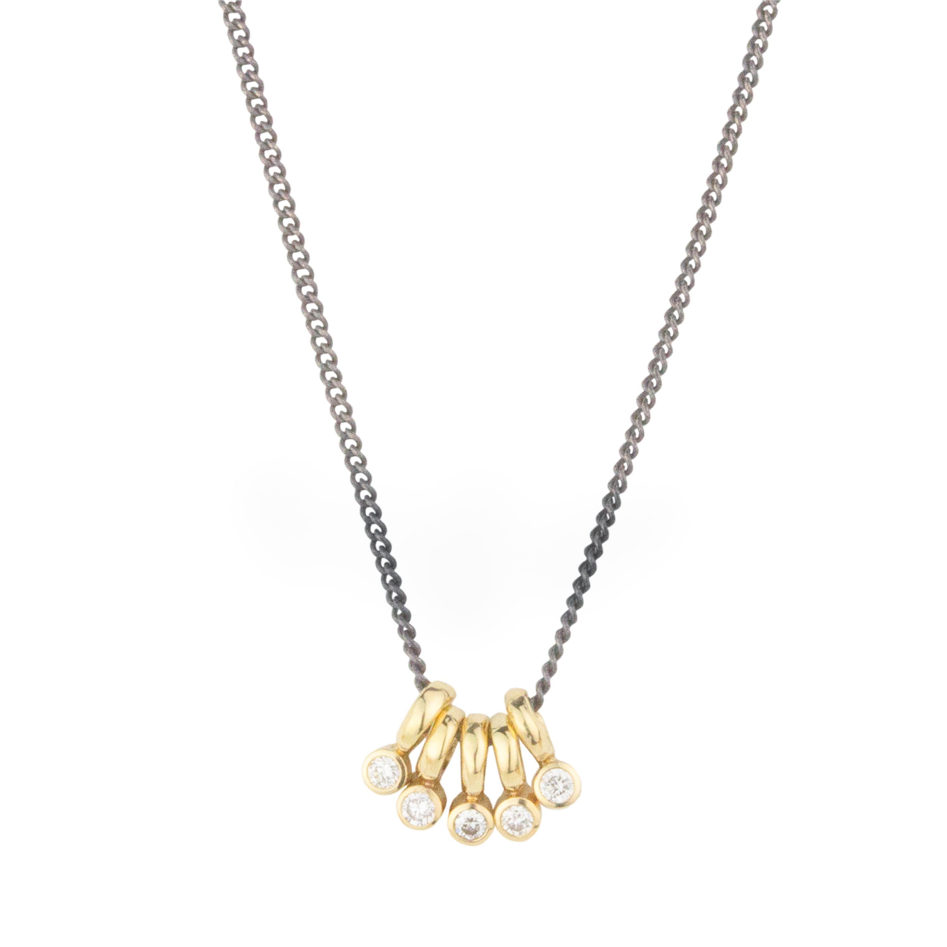 Floating Five Diamond Necklace