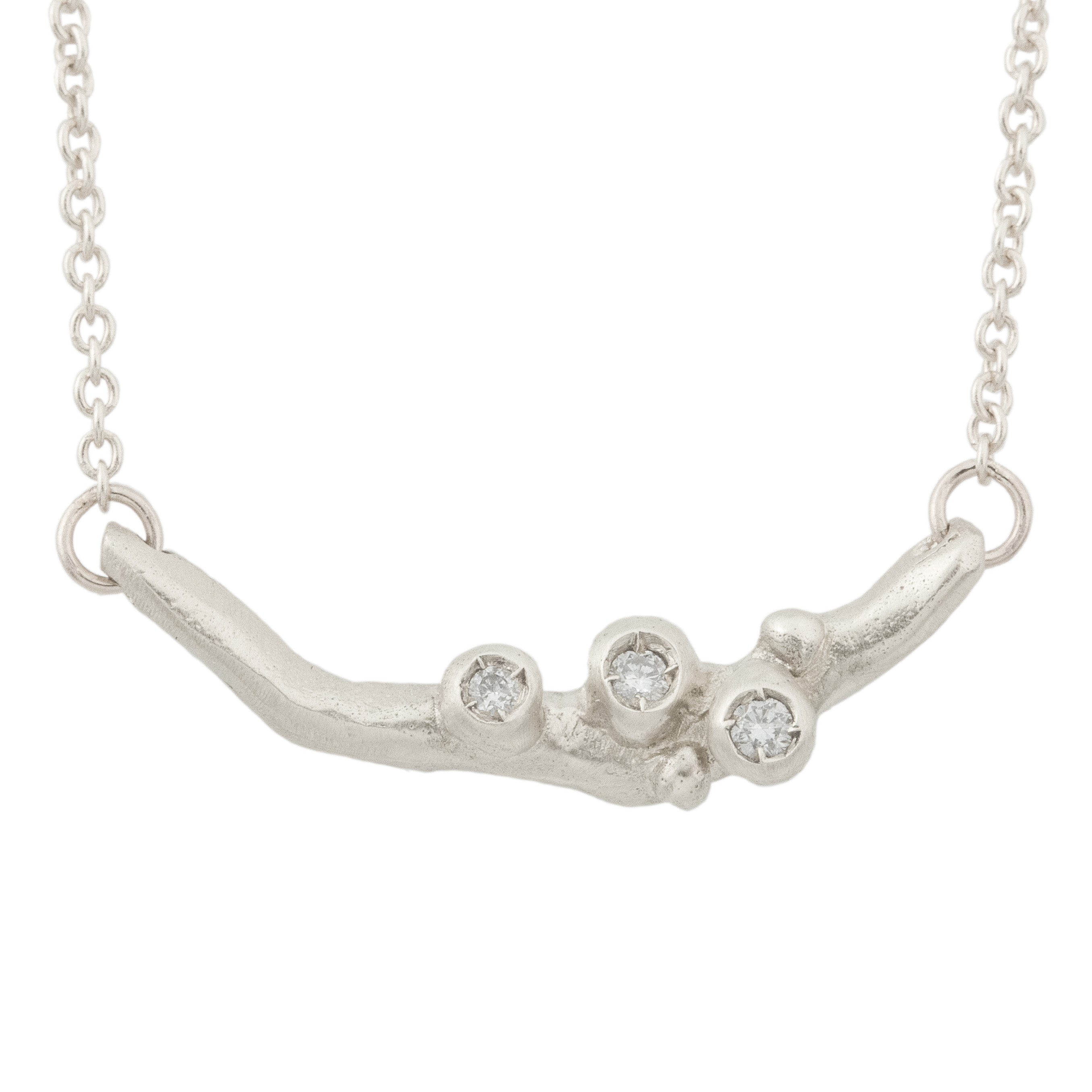 Tiny Encrusted Branch Necklace