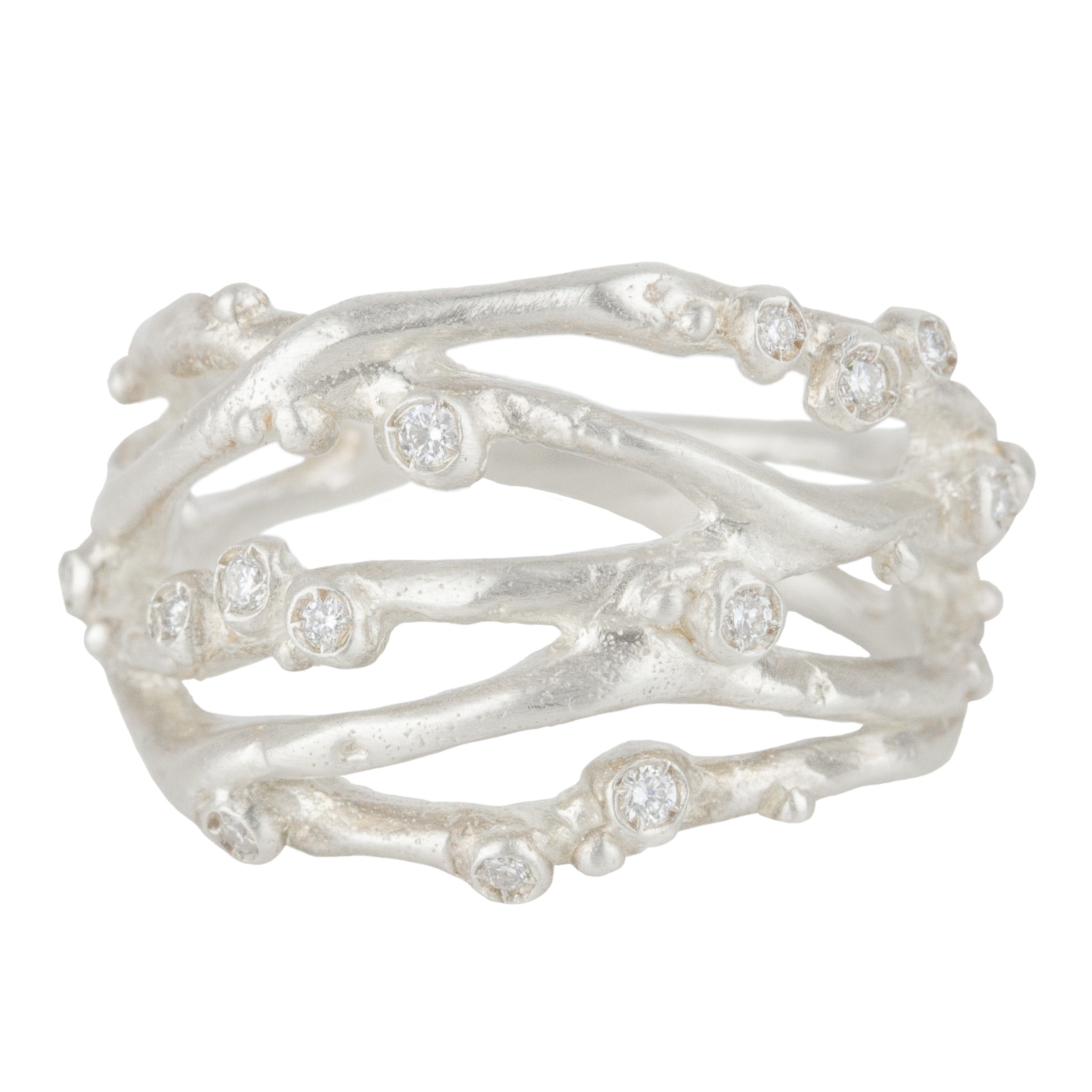 Encrusted Five Branch Ring