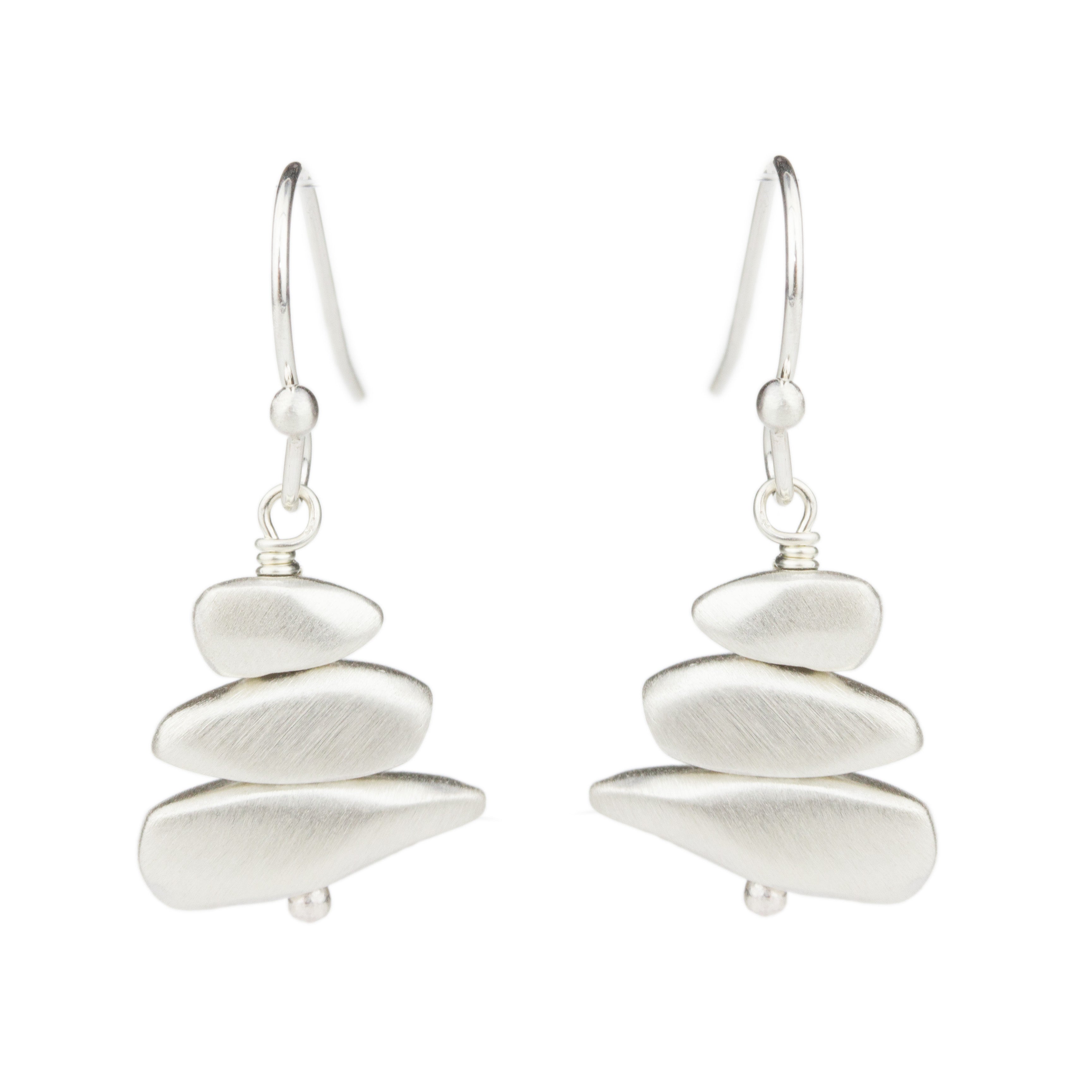 Stacked River Rock Earrings
