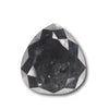4.48ct | Salt &amp; Pepper Pear Shape Rose Cut Double Sided Diamond-Modern Rustic Diamond