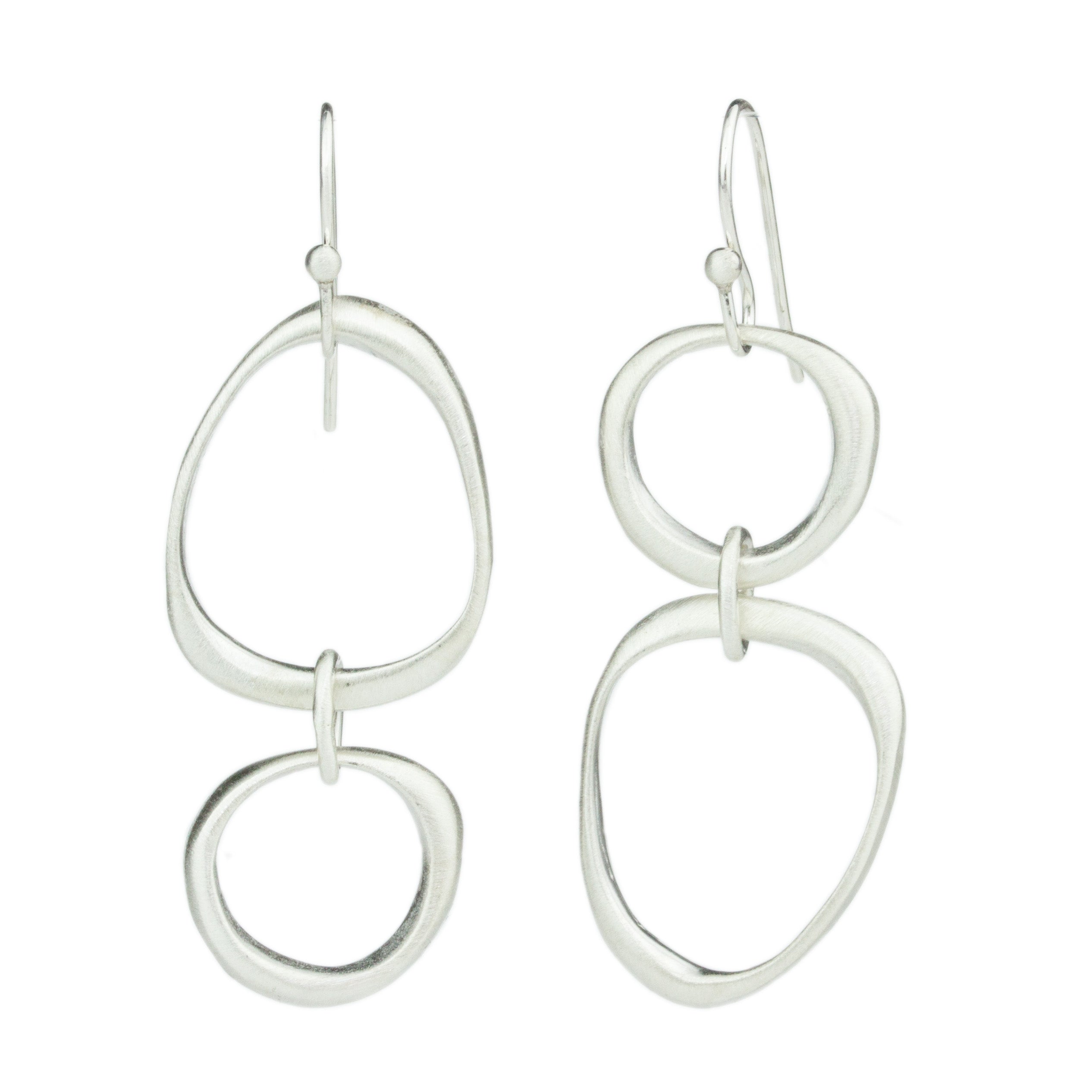 Asymmetrical Large + Small Circle Earrings-Philippa Roberts