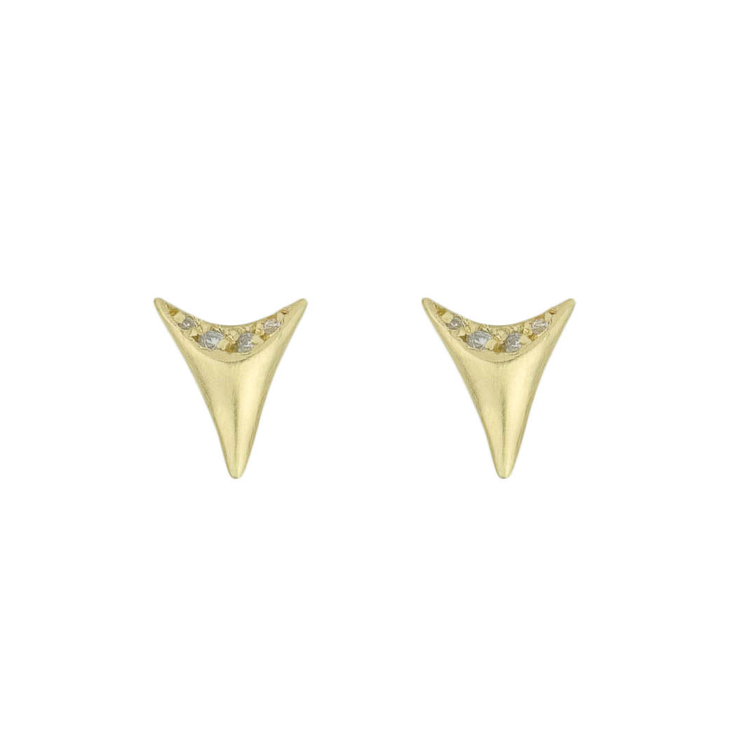 Mini Shark Tooth Post Earrings