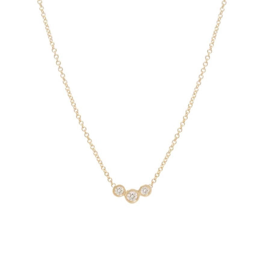 Curved Bezel Diamond Necklace-Zoë Chicco