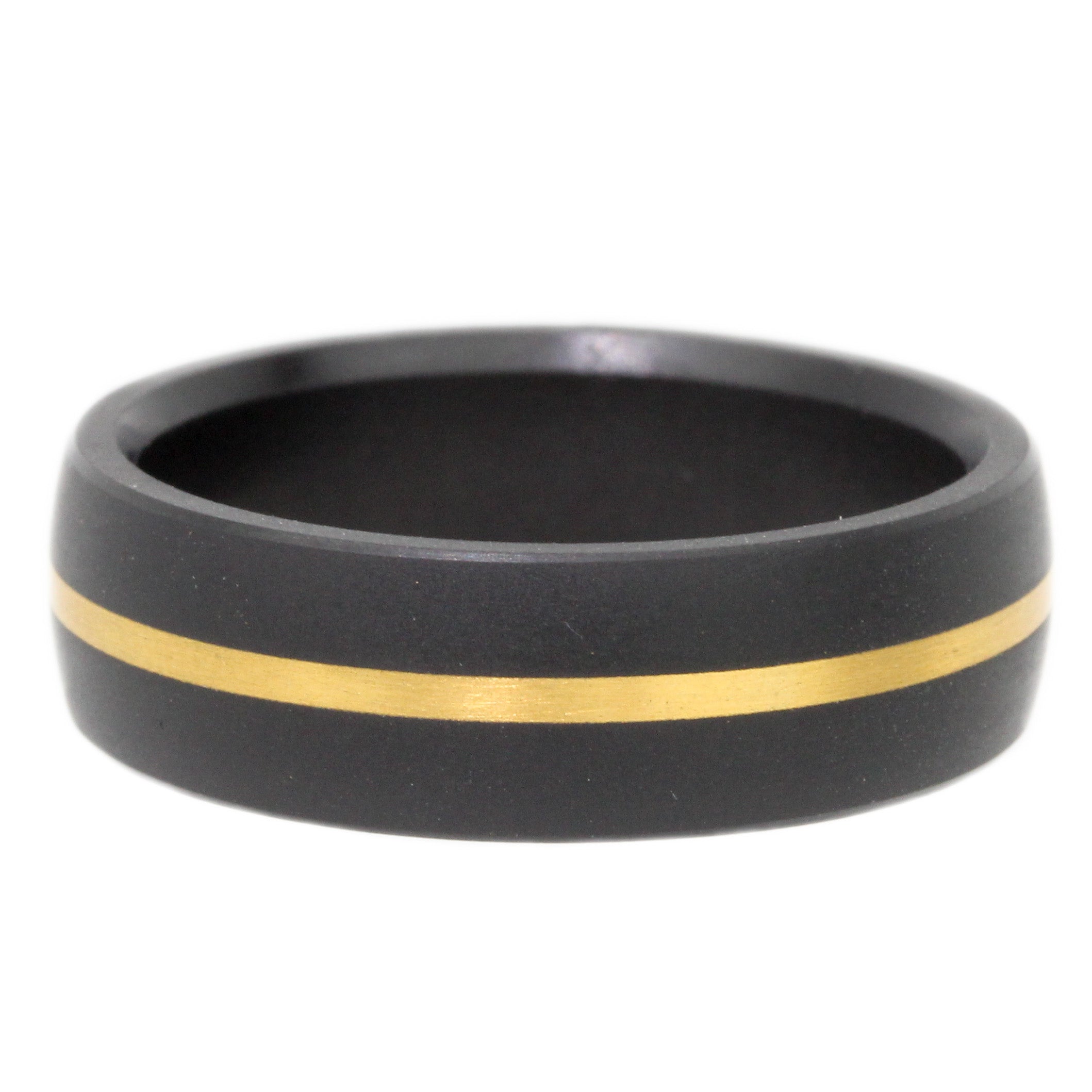 Eclipse Diamond + 24K Gold Band-Heavy Stone