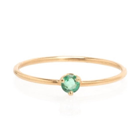 Emerald Prong Ring-Zoë Chicco