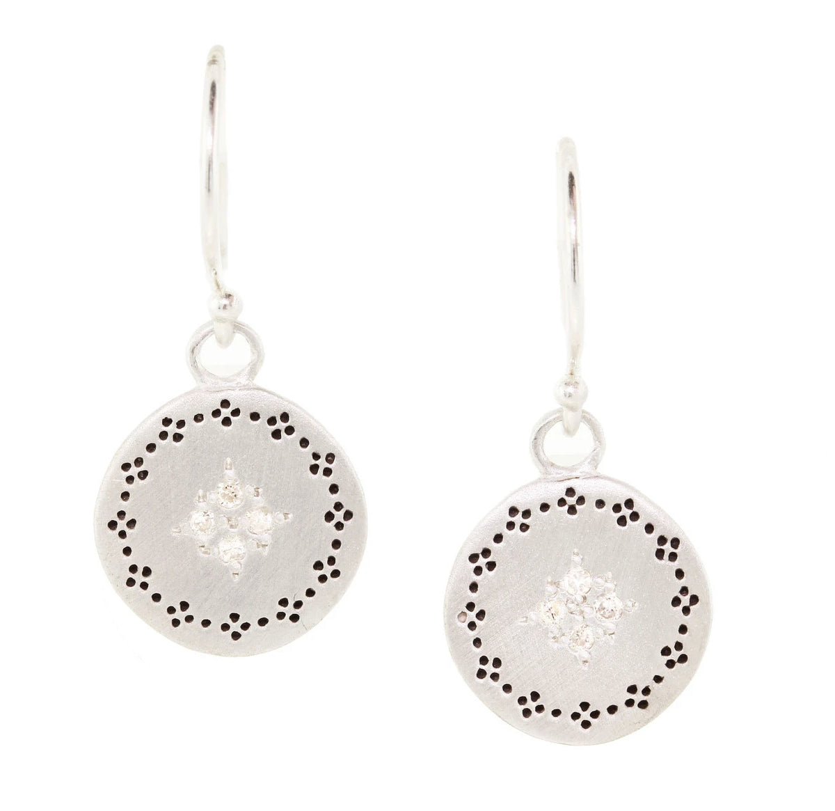 Four Star Diamond Earrings-Adel Chefridi