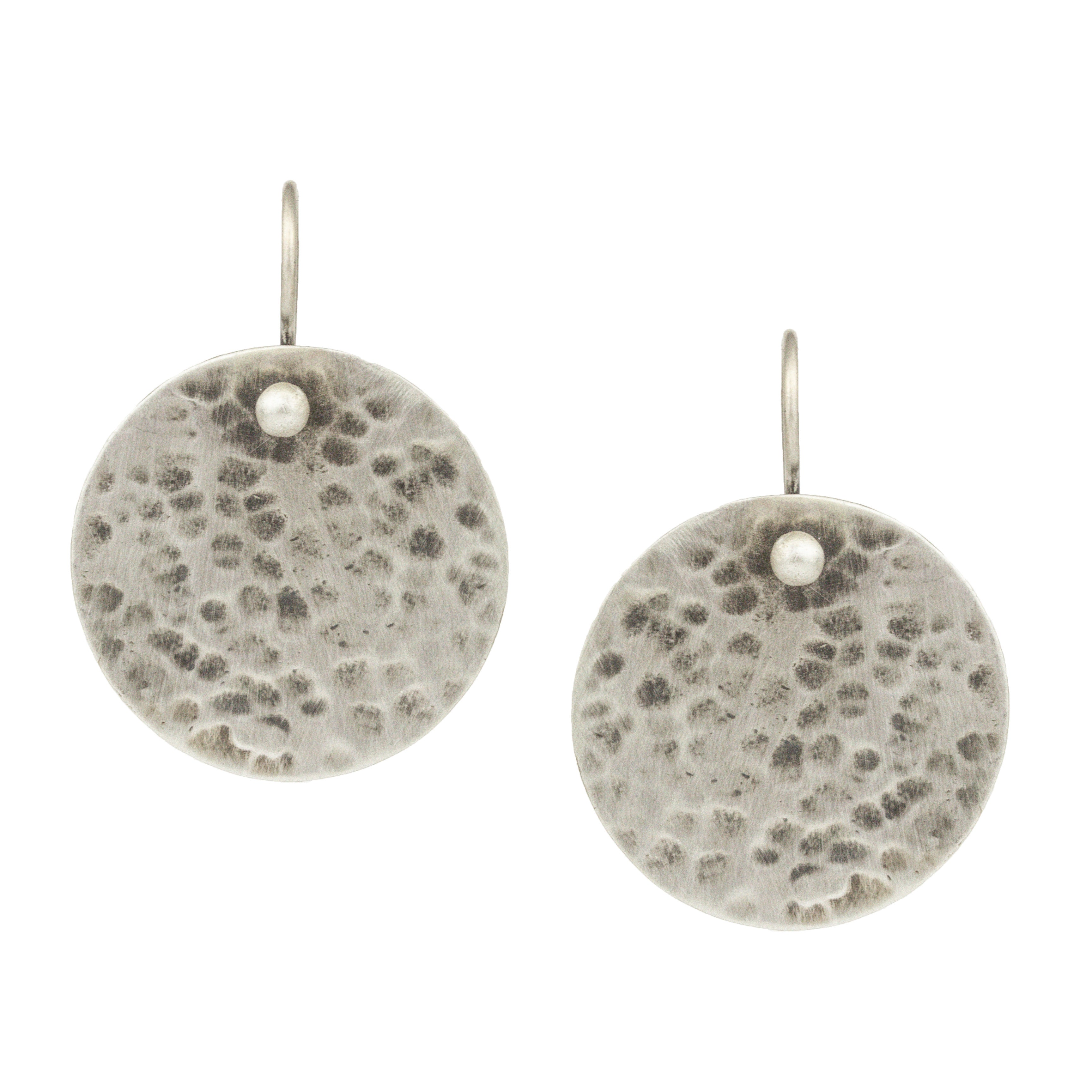 Hammered Disc Earrings-Jane Diaz