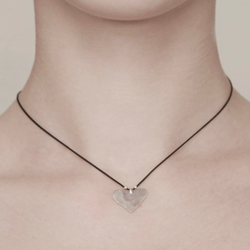 Hammered Heart Necklace-Jill Platner