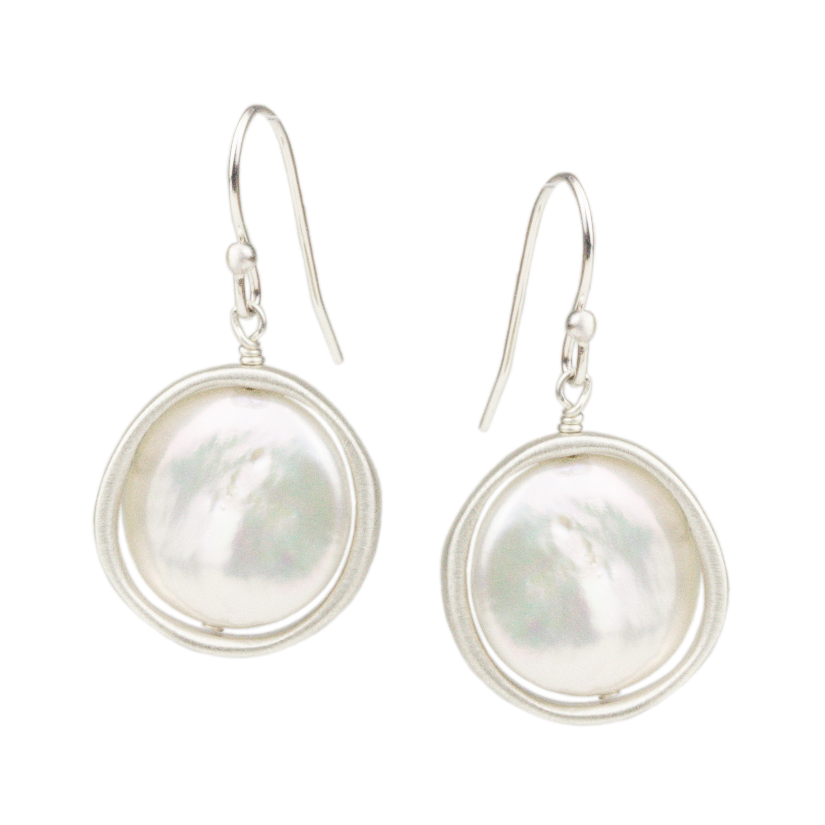 Large Coin Pearl Earrings-Philippa Roberts