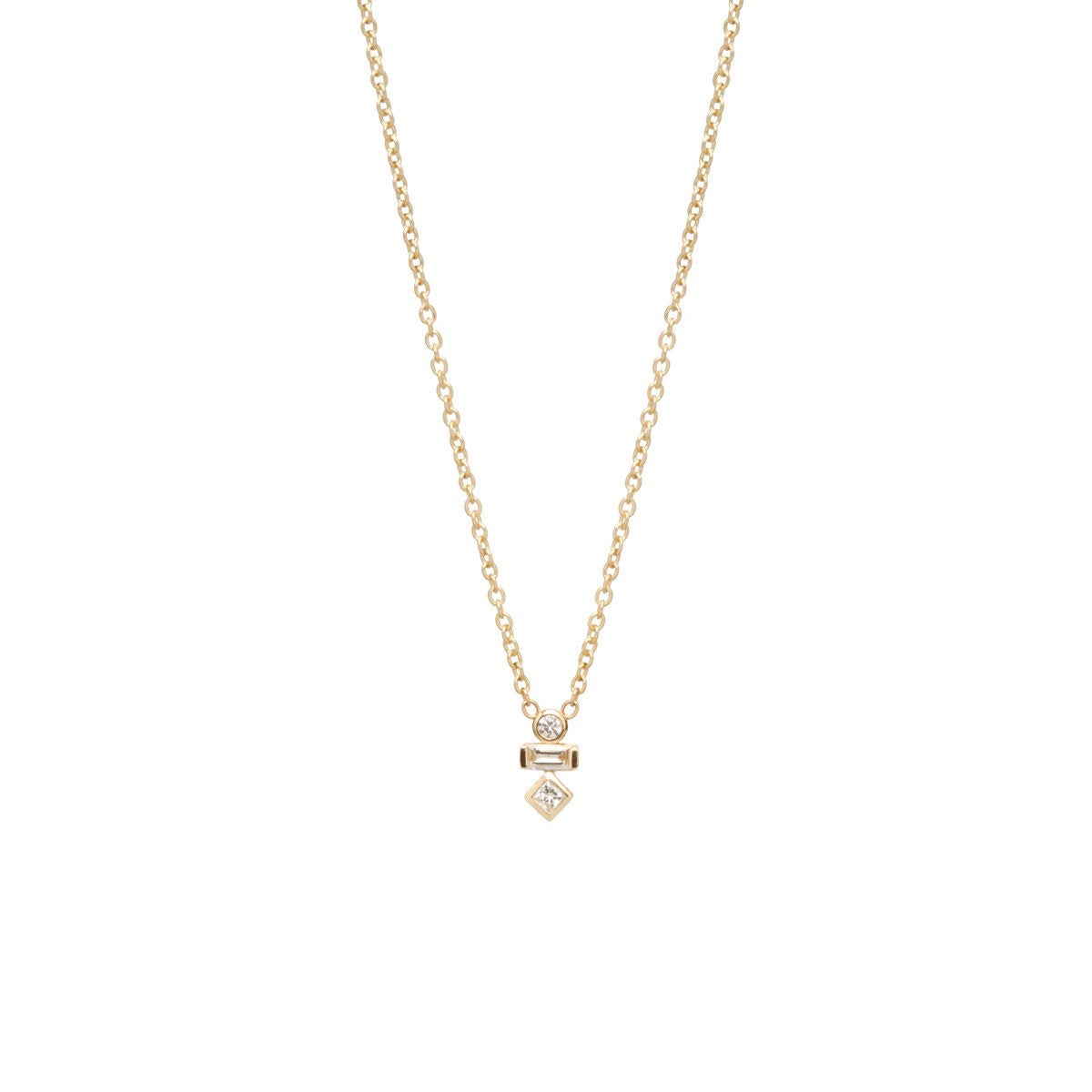 Mixed Diamond Necklace-Zoë Chicco