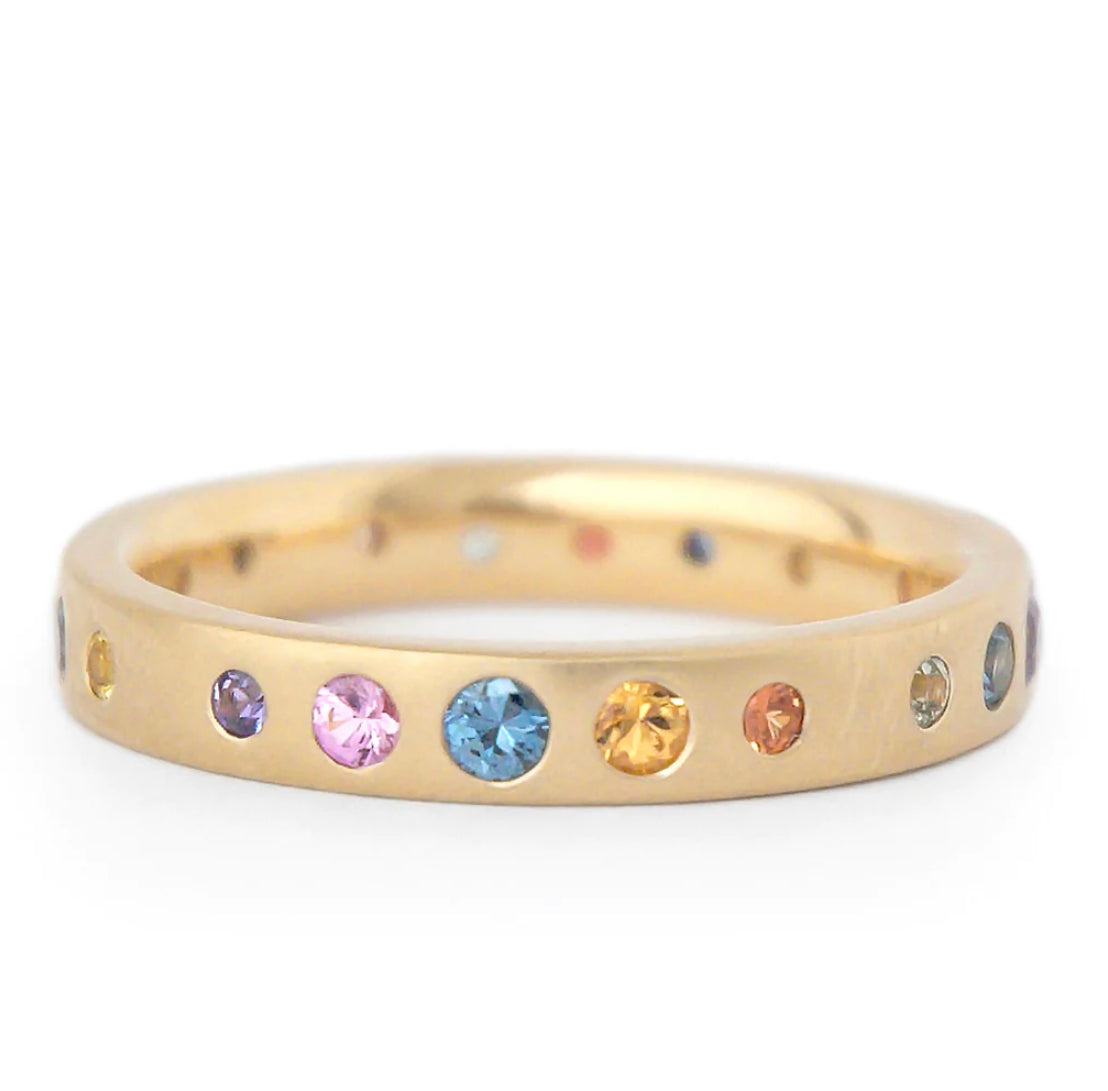 Multicolor Sapphire Gypsy Band-Anne Sportun