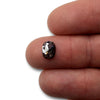 0.89ct | Salt &amp; Pepper Rose Cut Oval Diamond-Modern Rustic Diamond