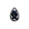 4.34ct | Salt &amp; Pepper Pear Shape Rose Cut Double Sided Diamond-Modern Rustic Diamond