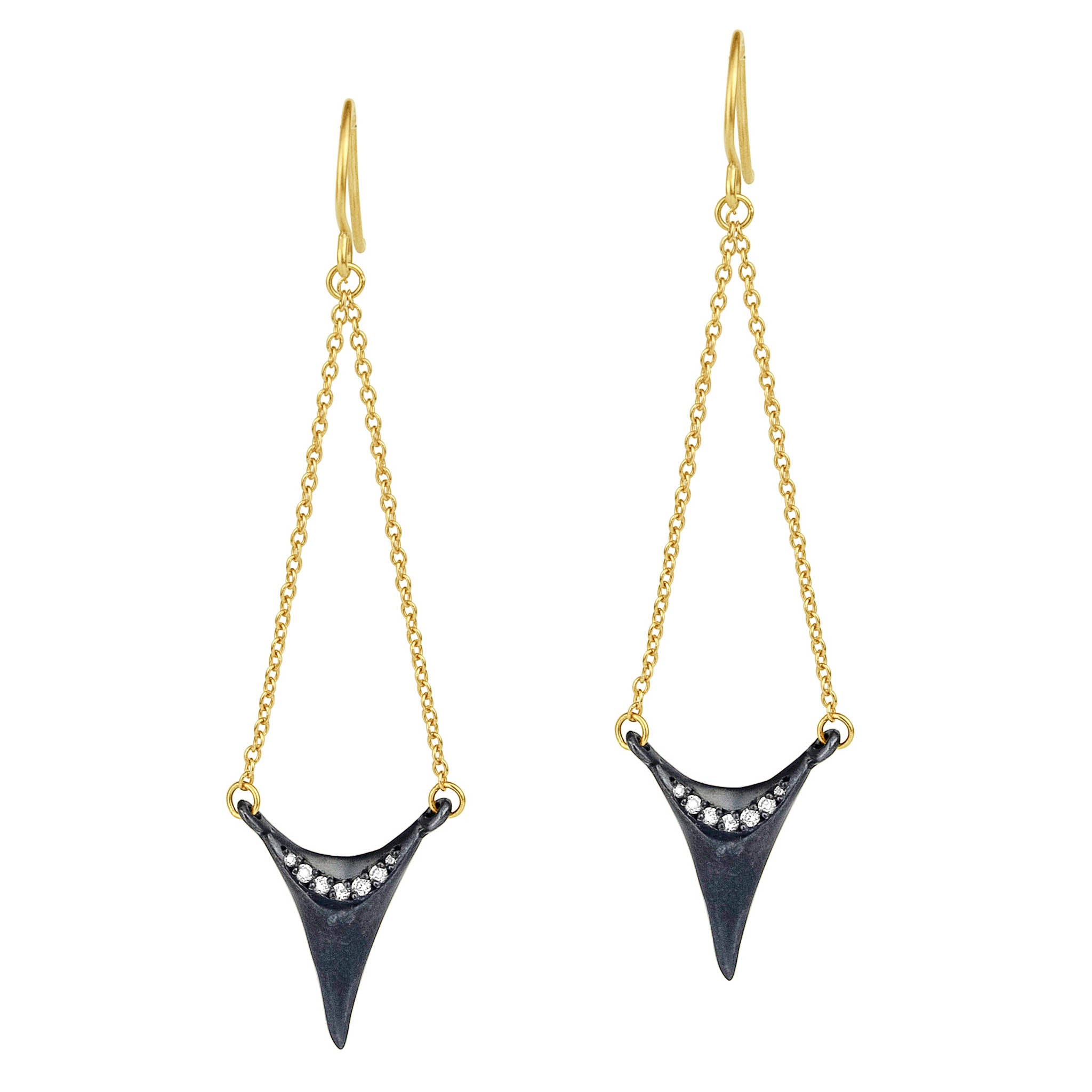 Sharks Tooth on Chain Earrings-Branch