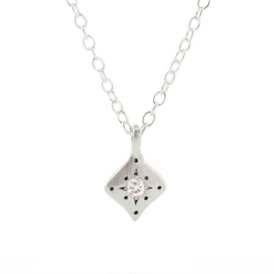 Silver Nights Diamond Charm Necklace-Adel Chefridi