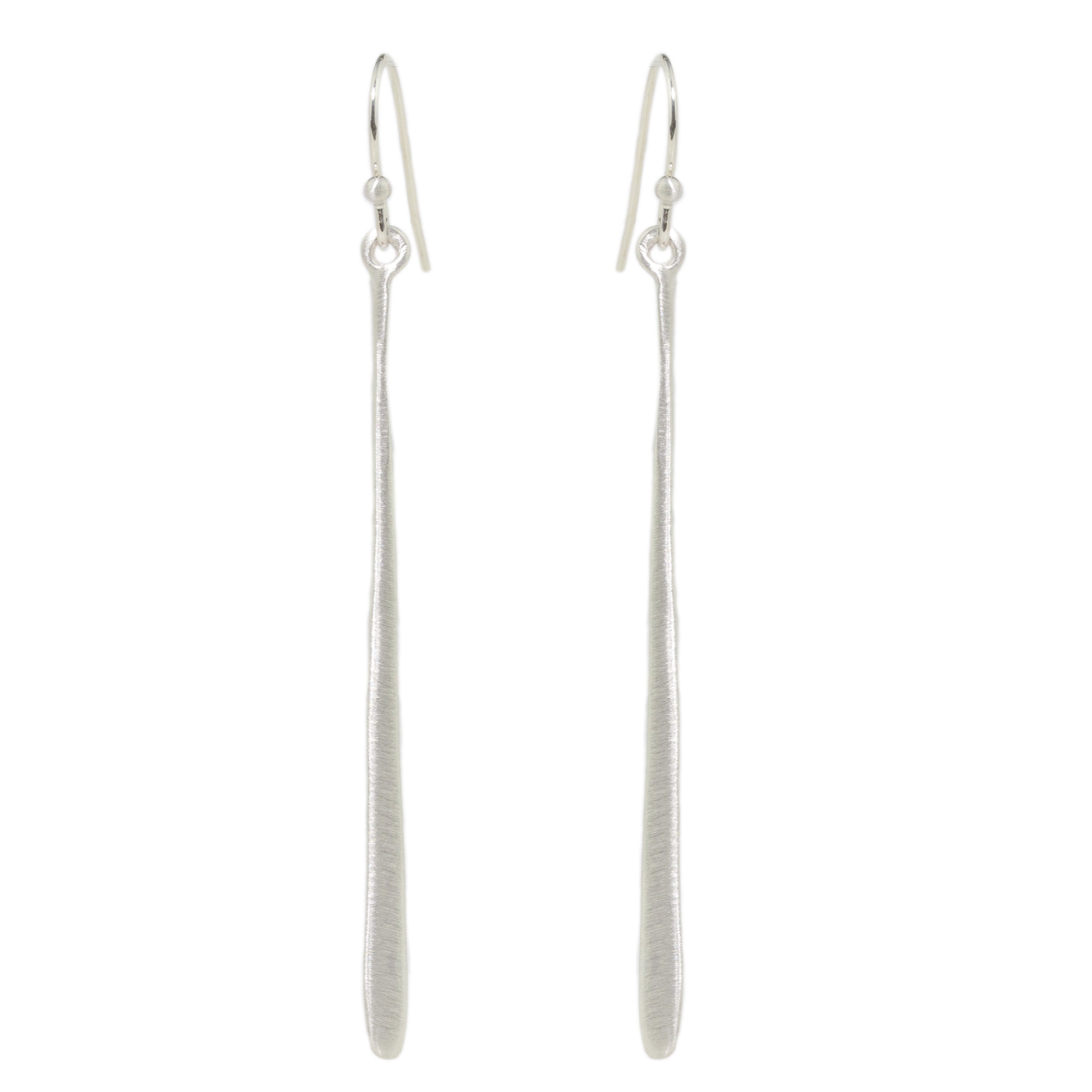 Silver Stick Earrings-Philippa Roberts