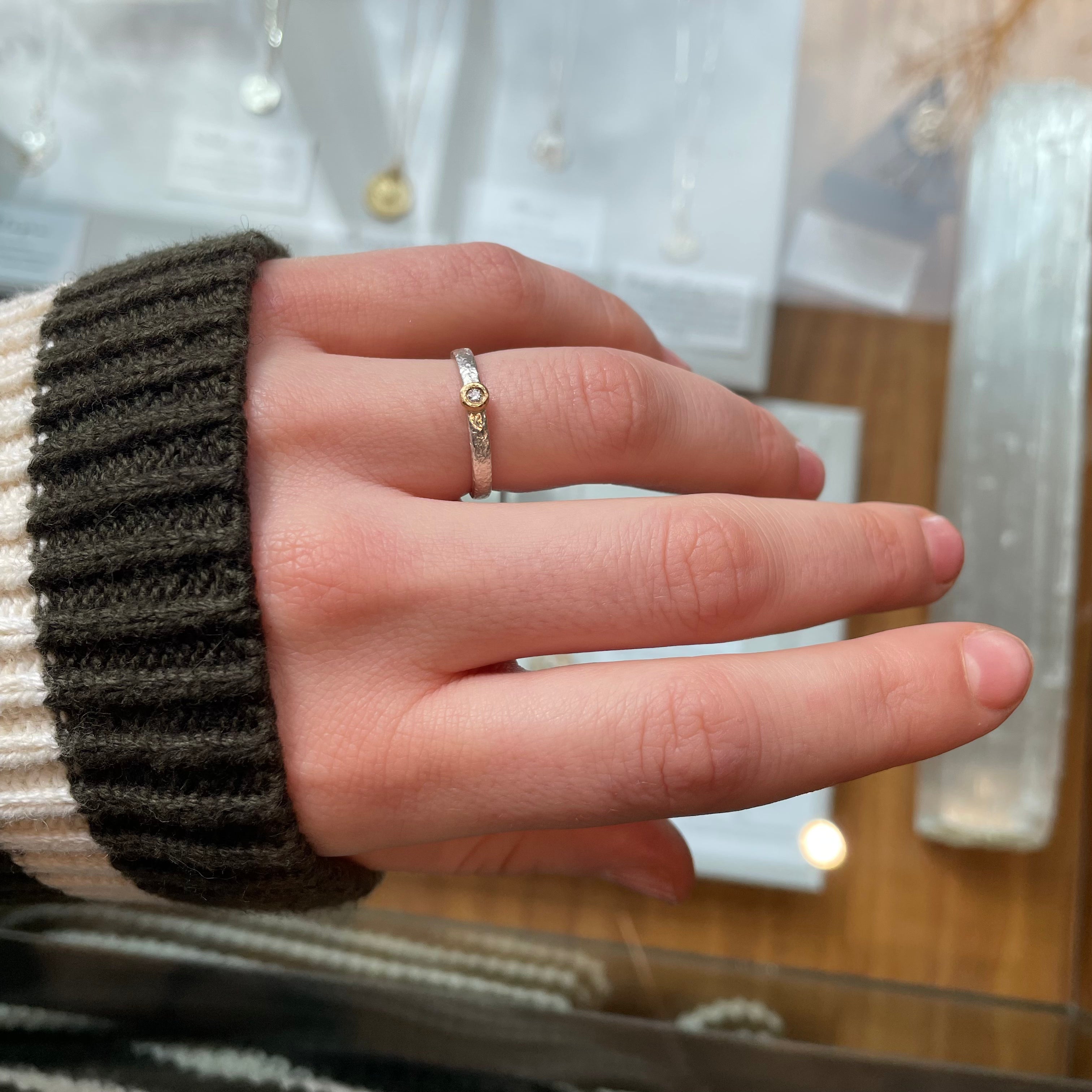 Single Bezel Diamond Ring-Yasuko Azuma