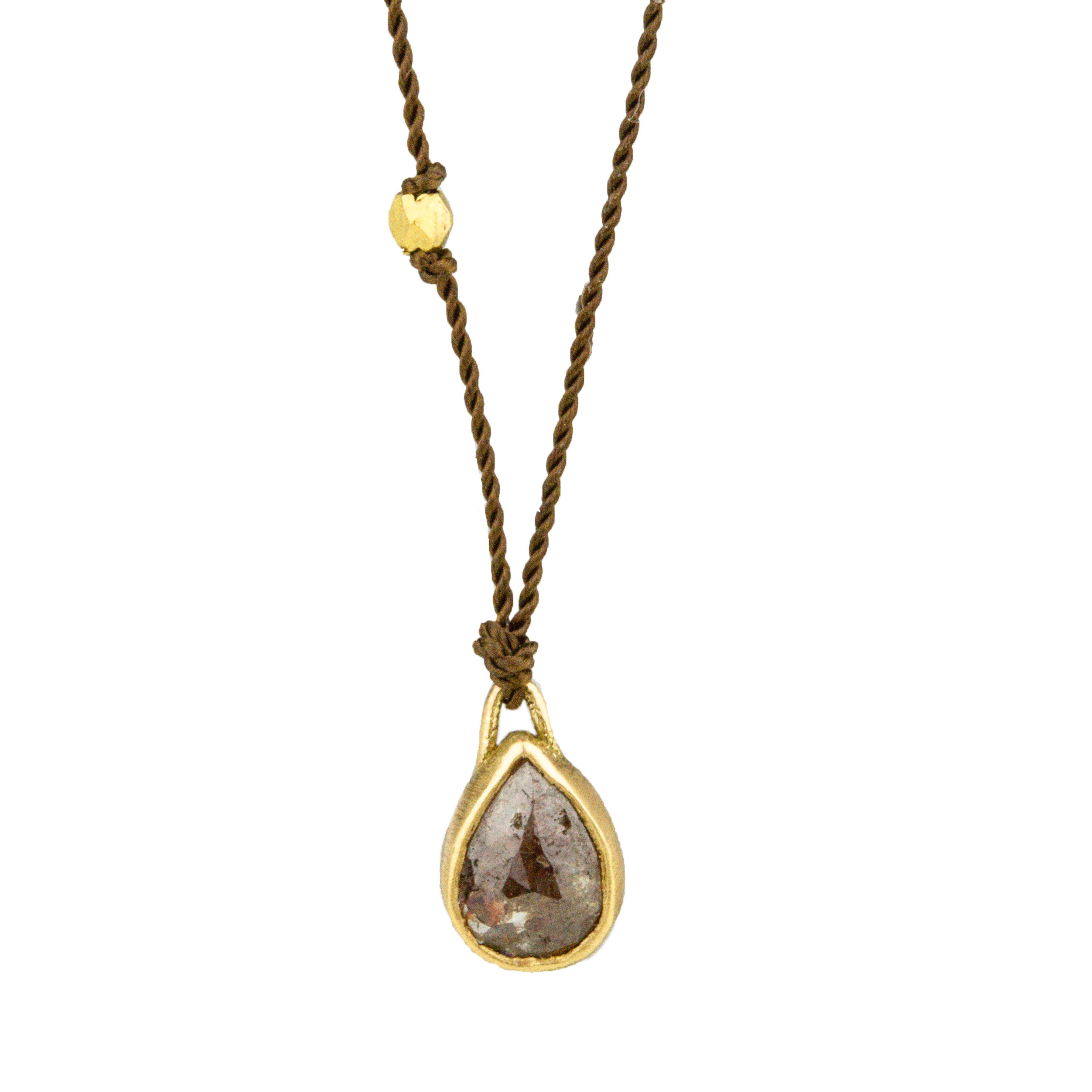 Teardrop Red Diamond Necklace-Margaret Solow